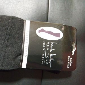 Fleece lined footed tights